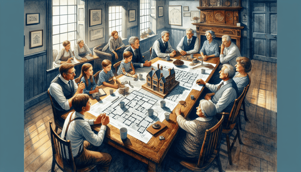 a family discussing business succession
