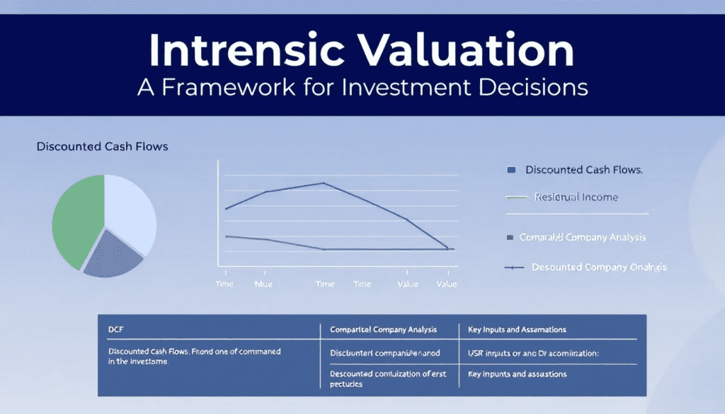 An infographic detailing the role of intrinsic valuation in investment decisions