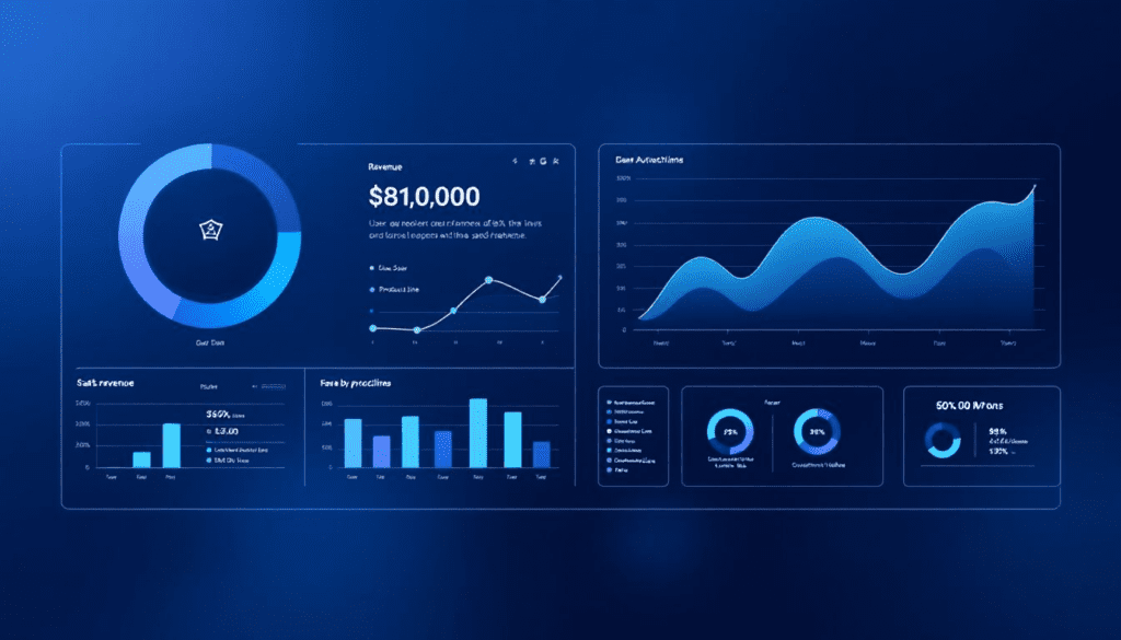 SaaS company revenue growth represented through graphs