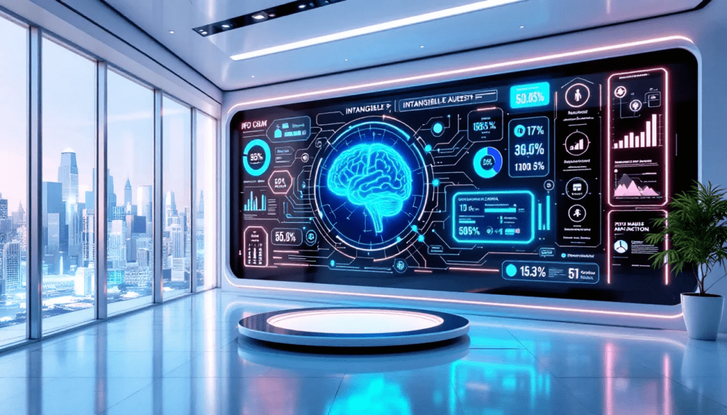 A modern office emphasizing the importance of intangible assets in today's economy